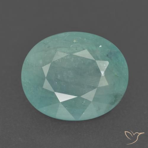 3.51ct Natural Verde Azulado Claro Grandidierita, oval, VS-SI