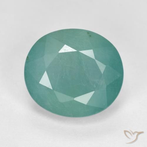 4.97ct Natural Verde claro Azul Grandidierita, oval, SI