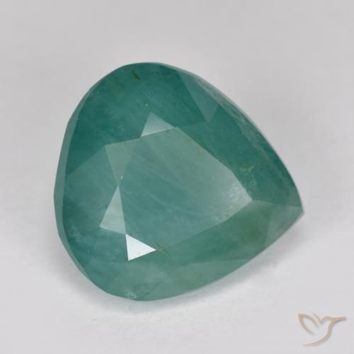 Grandidierita verde-azul natural 3,30ct, formato de pêra, SI