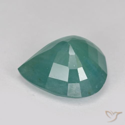 Grandidierita verde-azul natural 3,30ct, formato de pêra, SI