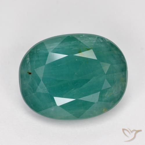 4.60ct Natural Verde escuro azul Grandidierita, oval, SI