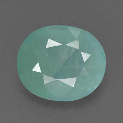 Grandidierita Verde Azulado Claro Natural 3.22ct, Corte Oval, SI