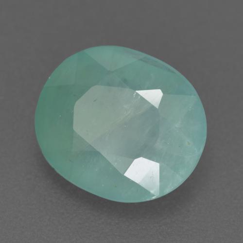 Grandidierita Verde Azulado Claro Natural 3.22ct, Corte Oval, SI