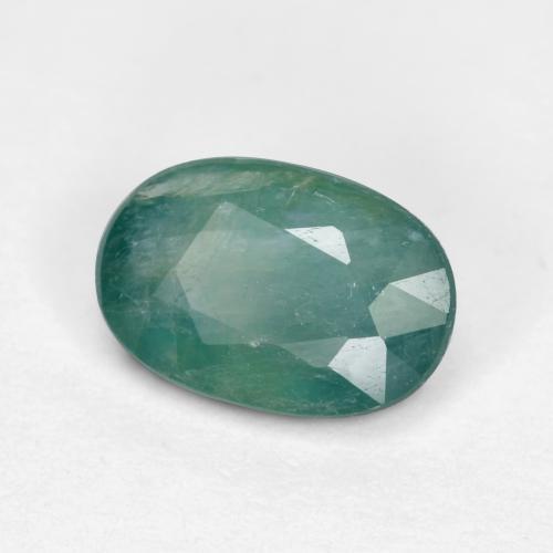 Grandidierita verde escuro azul natural 0,74ct, corte oval, SI