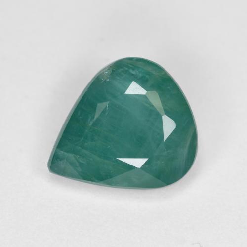 Grandidierita Verde escuro azul Natural 1.69ct, Formato de pêra, VS-SI