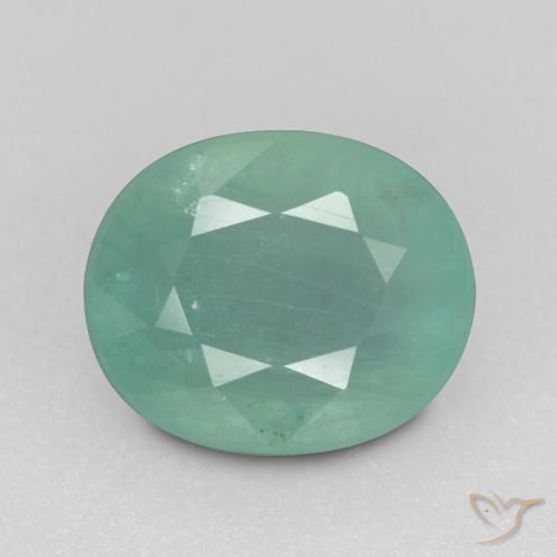 1.64ct Natural Azul verde Grandidierita, oval, SI