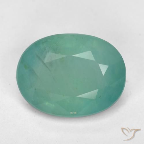 2.58ct Natural Verde azulado médio Grandidierita, oval, SI
