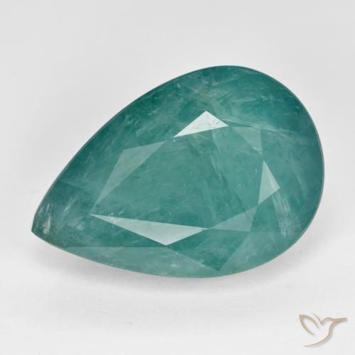 10.02ct Natural Azul verde Grandidierita, Formato de pêra, SI-I1