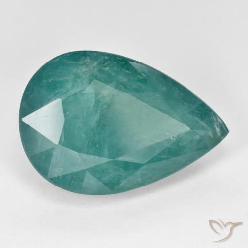 Grandidierita Azul verde Natural 10.02ct, Formato de pêra, SI-I1