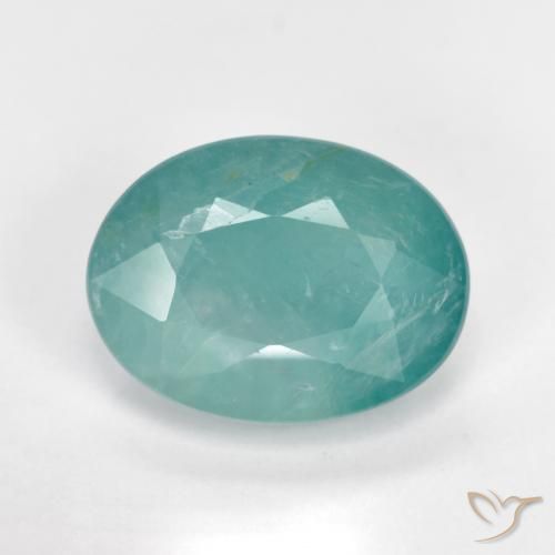 3.37ct Natural Azul esverdeado Grandidierita, oval, SI-I1