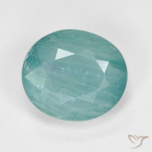 3.15ct Natural Verde Espuma do Mar Grandidierita, oval, SI-I1