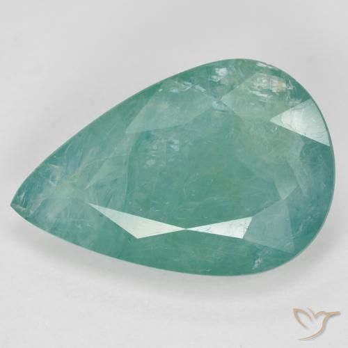 Grandidierita Verde azul pálido Natural 9.80ct, Formato de pêra, SI-I1
