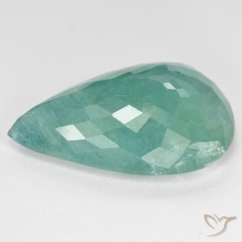 Grandidierita Verde azul pálido Natural 9.80ct, Formato de pêra, SI-I1