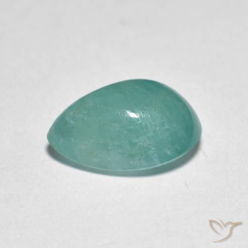 Grandidierita Médio Verde Azul Natural 2.86ct, Formato de pêra, Translúcido