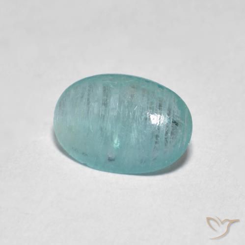 Grandidierita Médio Azul Verde Natural 1.15ct, oval, Transparente