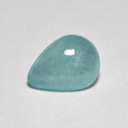 Grandidierita Verde azul pálido Natural 0.96ct, Formato de pêra, Transparente