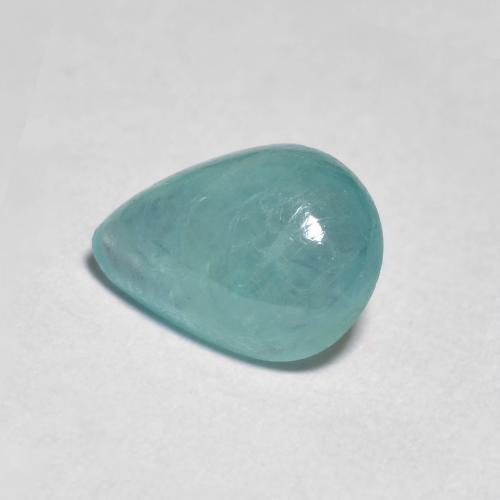 Grandidierita Verde azul pálido Natural 0.96ct, Formato de pêra, Transparente