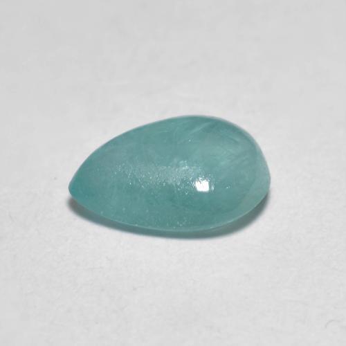 Grandidierita Verde azul pálido Natural 0.96ct, Formato de pêra, Transparente