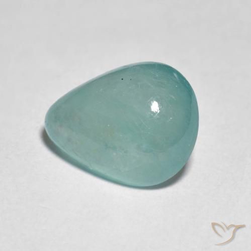 Grandidierita Médio Azul Verde Natural 2.79ct, Formato de pêra, Translúcido