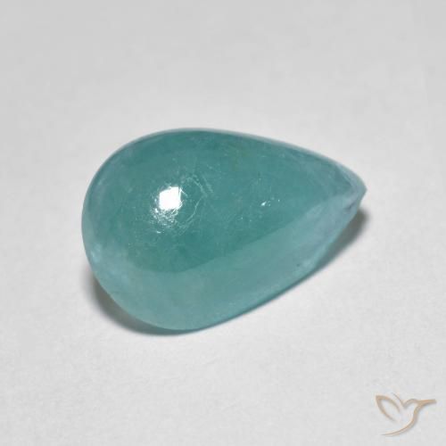 Grandidierita azul esverdeado natural 3,53ct, formato de pêra, translúcido