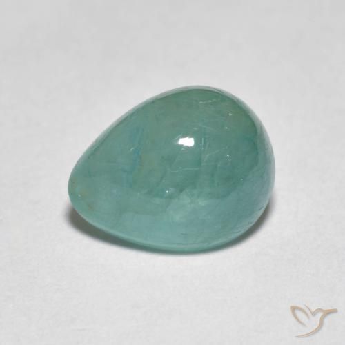 2.12ct Natural Verde azulado Grandidierita, Formato de pêra, Translúcido