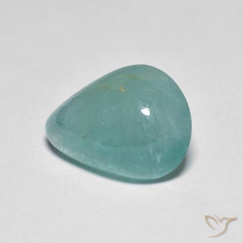Grandidierita Verde azul pálido Natural 2.85ct, Formato de pêra, Translúcido