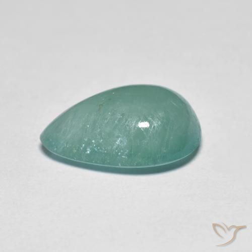 Grandidierita Verde azul pálido Natural 2.85ct, Formato de pêra, Translúcido