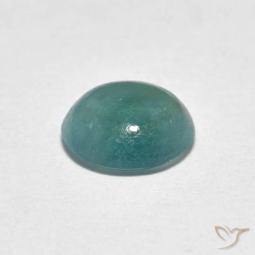Grandidierita Médio Verde Azul Natural 1.09ct, oval, Translúcido