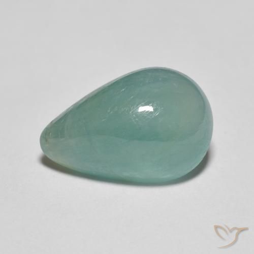 Grandidierita Verde Azulado Claro Natural 4.27ct, Formato de pêra, Translúcido