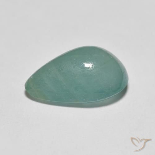 Grandidierita Verde Azulado Claro Natural 4.27ct, Formato de pêra, Translúcido