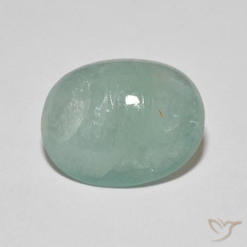 6.72ct Natural Azul esverdeado pálido Grandidierita, oval, Translúcido