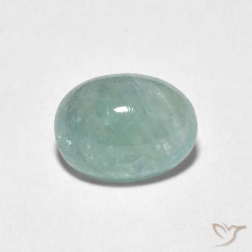 1.82ct Natural Azul esverdeado pálido Grandidierita, oval, Translúcido