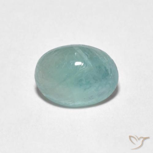1.50ct Natural espuma do mar pálida Grandidierita, oval, Translúcido