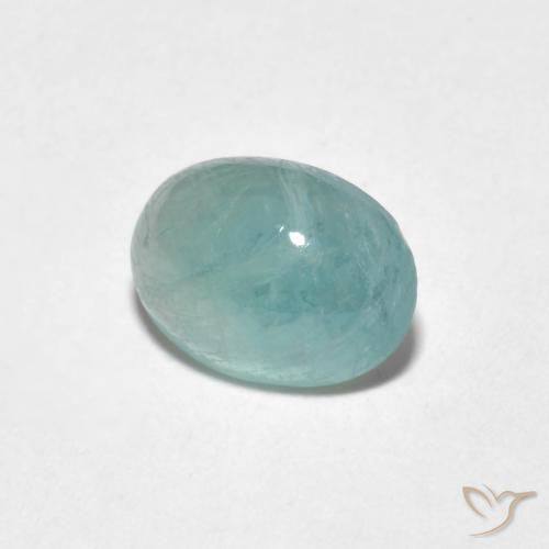 Grandidierita espuma do mar pálida Natural 1.50ct, oval, Translúcido