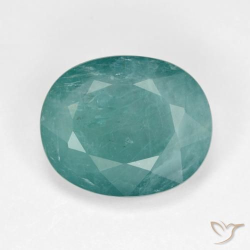 Grandidierita verde azul médio-escuro natural 6,50ct, corte oval, translúcido
