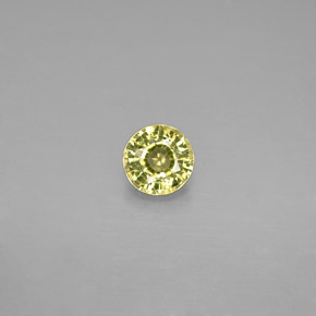 Granada grossulária amarelo natural 0,50ct, corte redondo, VVS-VS