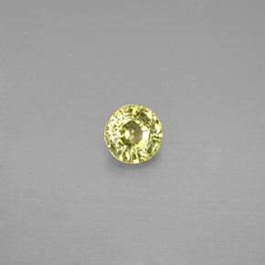 Granada grossulária amarelo natural 0,50ct, corte redondo, VVS-VS