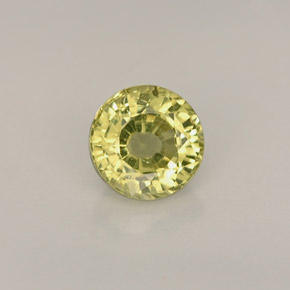 Granada grossulária amarelo natural 0,56ct, corte redondo, VVS-VS