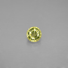 Granada grossulária amarelo natural 0,64ct, corte redondo, VVS-VS