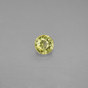 Granada grossulária amarelo natural 0,64ct, corte redondo, VVS-VS