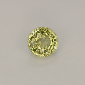 Granada grossulária verde natural 0,46ct, corte redondo, VVS-VS