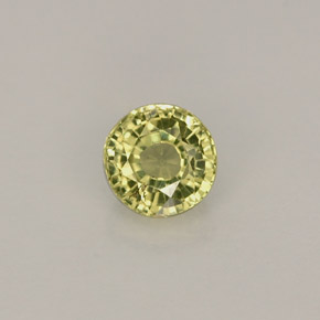 Granada grossulária verde natural 0,46ct, corte redondo, VVS-VS
