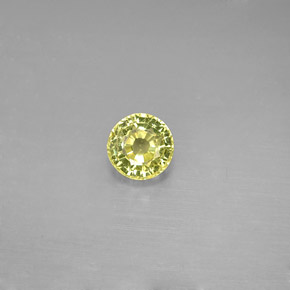 Granada grossulária verde natural 0,59ct, corte redondo, VVS-VS