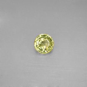 Granada grossulária verde natural 0,59ct, corte redondo, VVS-VS