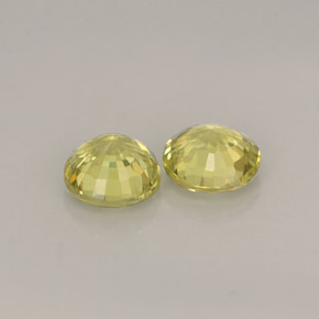 Pedras preciosas de granada grossulária amarelo natural de  ct, corte redondo, VS