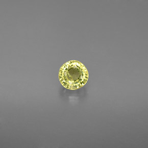 Granada grossulária amarelo natural 0,58ct, corte redondo, VS