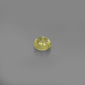 Granada grossulária amarelo natural 0,58ct, corte redondo, VS