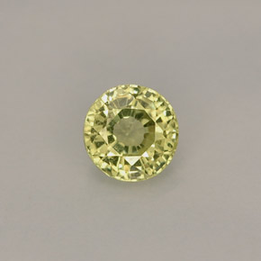 Granada grossulária amarelo natural 0,50ct, corte redondo, VS
