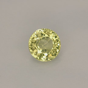 Granada grossulária amarelo natural 0,50ct, corte redondo, VS