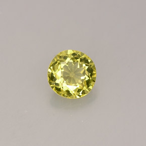 Granada grossulária amarelo natural 0,59ct, corte redondo, VS-SI